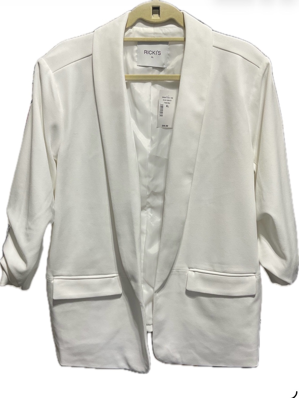 Ricki's White Open-Front Blazer